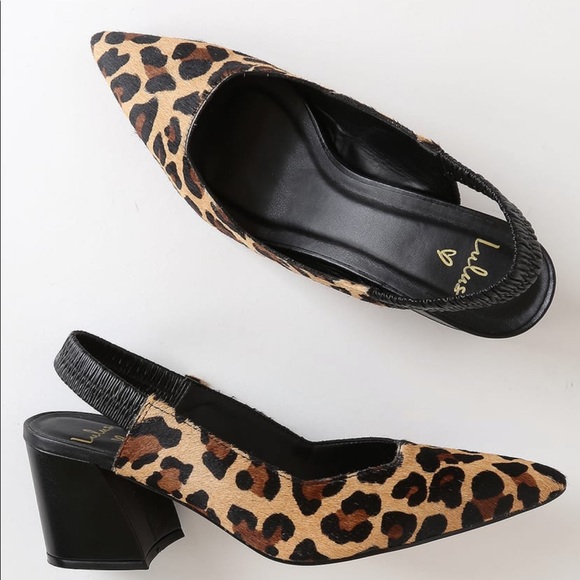 NWT Lulus Bixby Leopard Calf Hair Leather Pumps - Picture 3 of 4